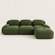Canapé d’Angle Modulable Vert – Velours Côtelé et Assise Généreuse