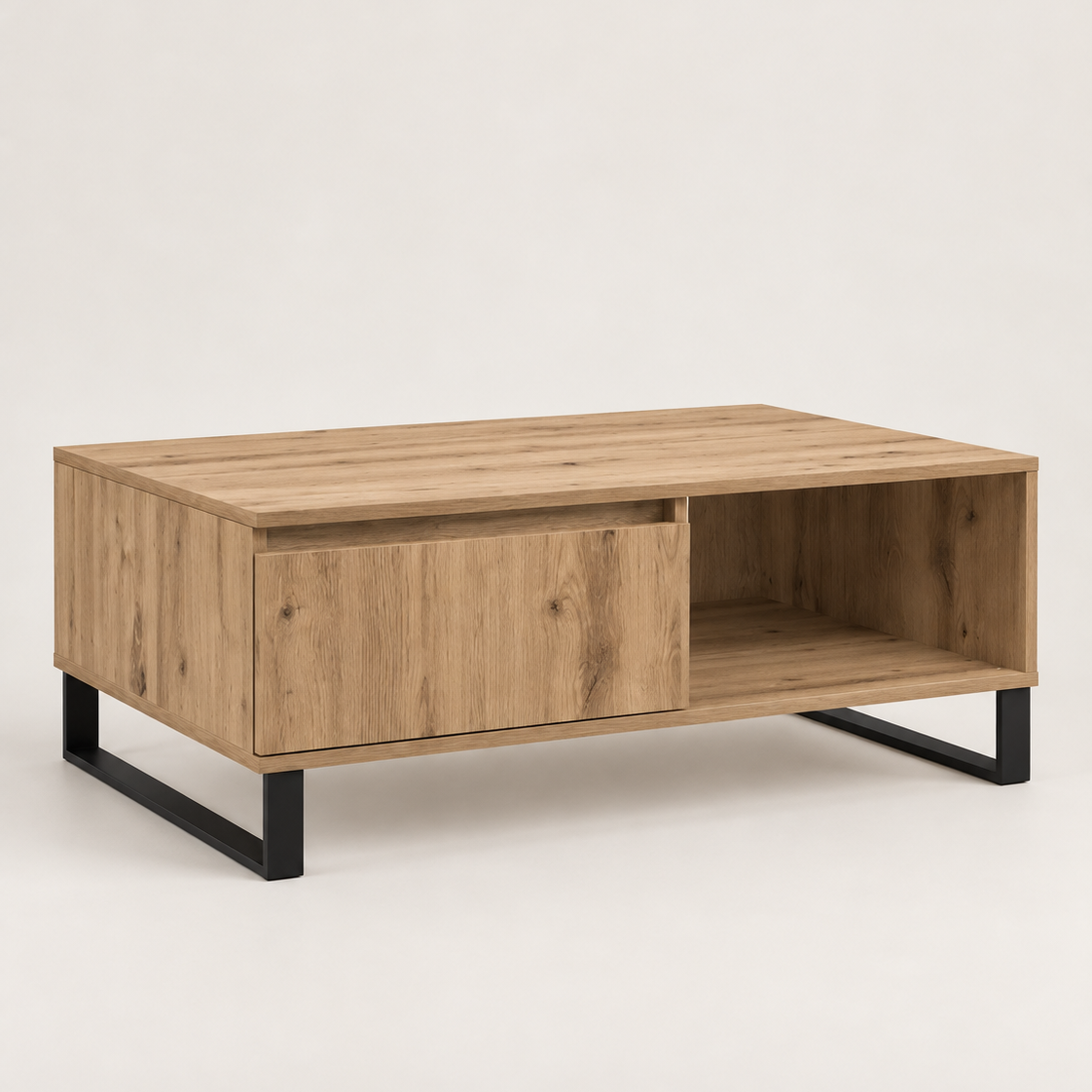 Table Basse Effet Chêne – Design Minimaliste et Lignes Naturelles