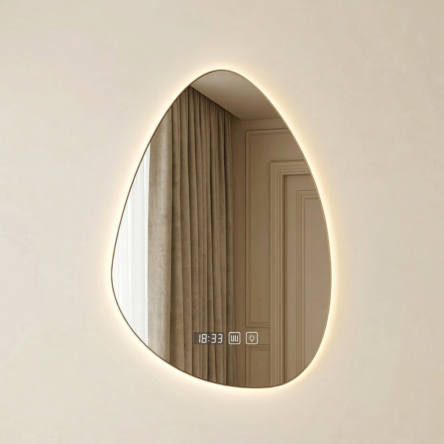Miroir LED goutte anti-buée – Nimora