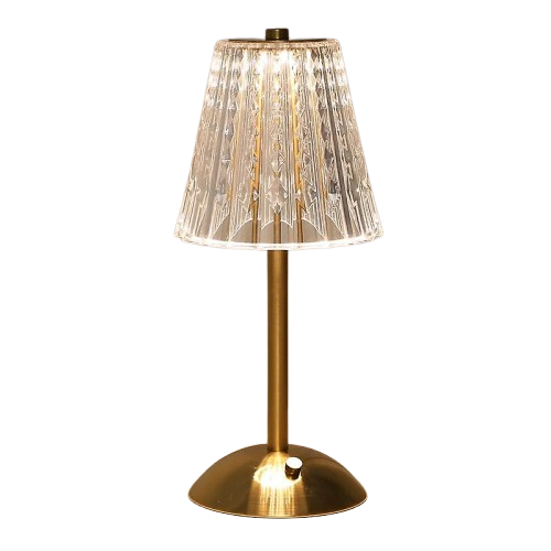 Gold Acrylic Table Lamp – Luxurious Glow and Refined Ambiance