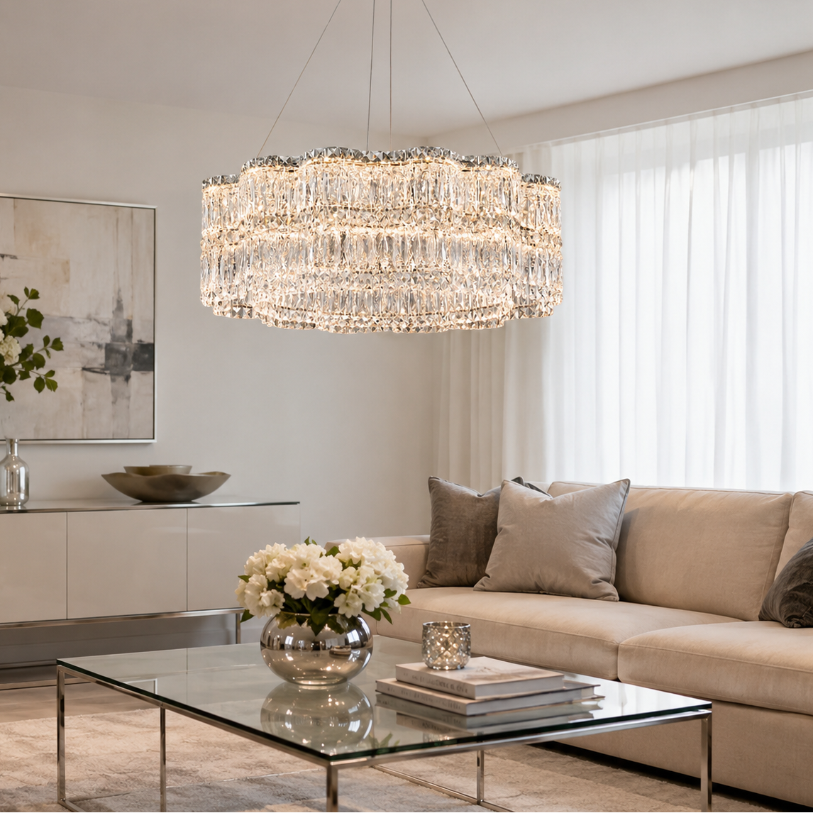 Lustre Suspendu en Cristal K9 - Pruméa