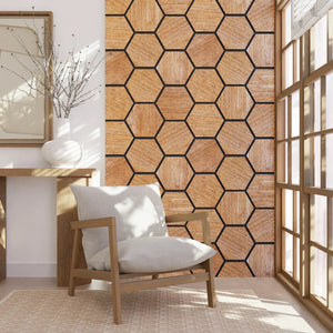 Panneau acoustique hexagonal Rustique