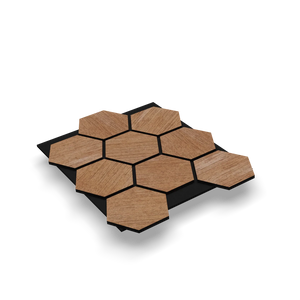 Panneau acoustique hexagonal Rustique