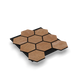 Panneau acoustique hexagonal Chêne rustique – 76 x 62 cm