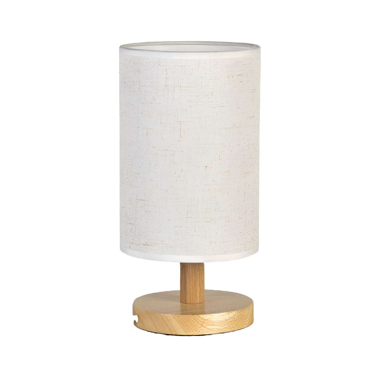 Cylindrical Linen Bedside Lamp – Simplicity and Soft Light