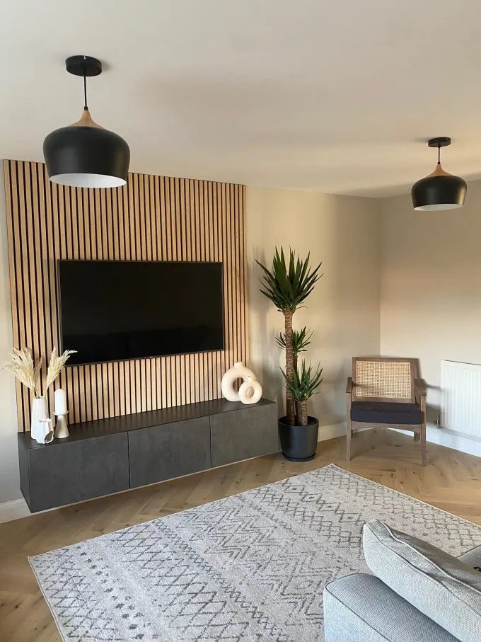Panneau acoustique design Chêne Clair & Feutre Noir