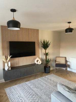 Panneau acoustique design Chêne Clair & Feutre Noir
