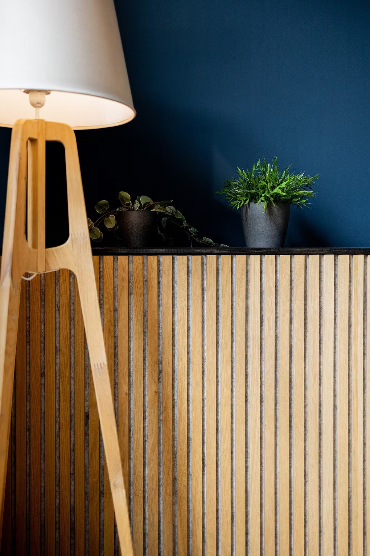 Panneau acoustique design Chêne Clair & Feutre Gris