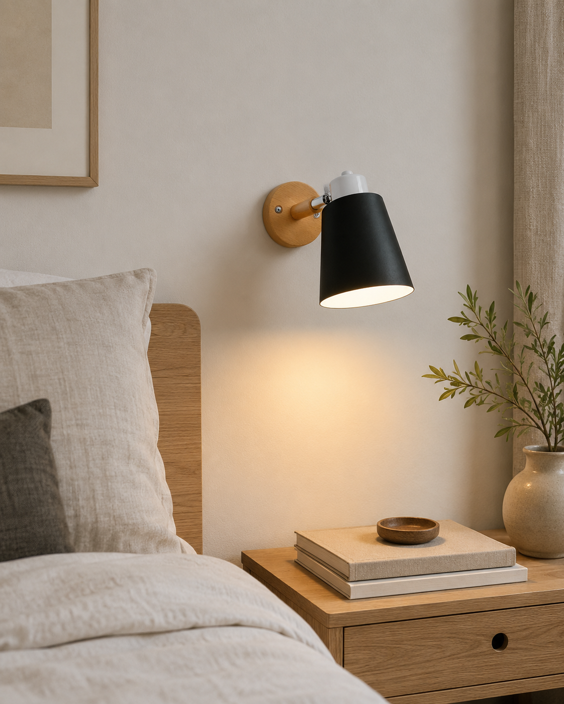 Applique Murale à Abat-Jour Orientable Bois et Métal - Orientéil