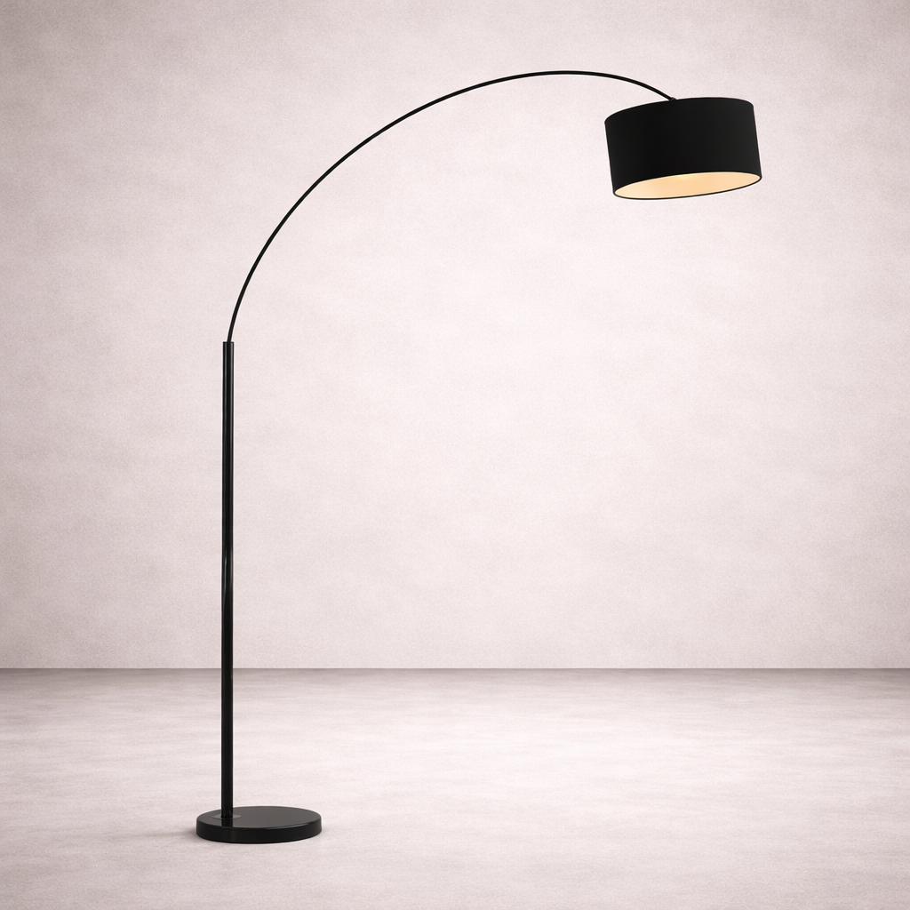 Lampadaire Arc avec Abat-Jour Cylindrique