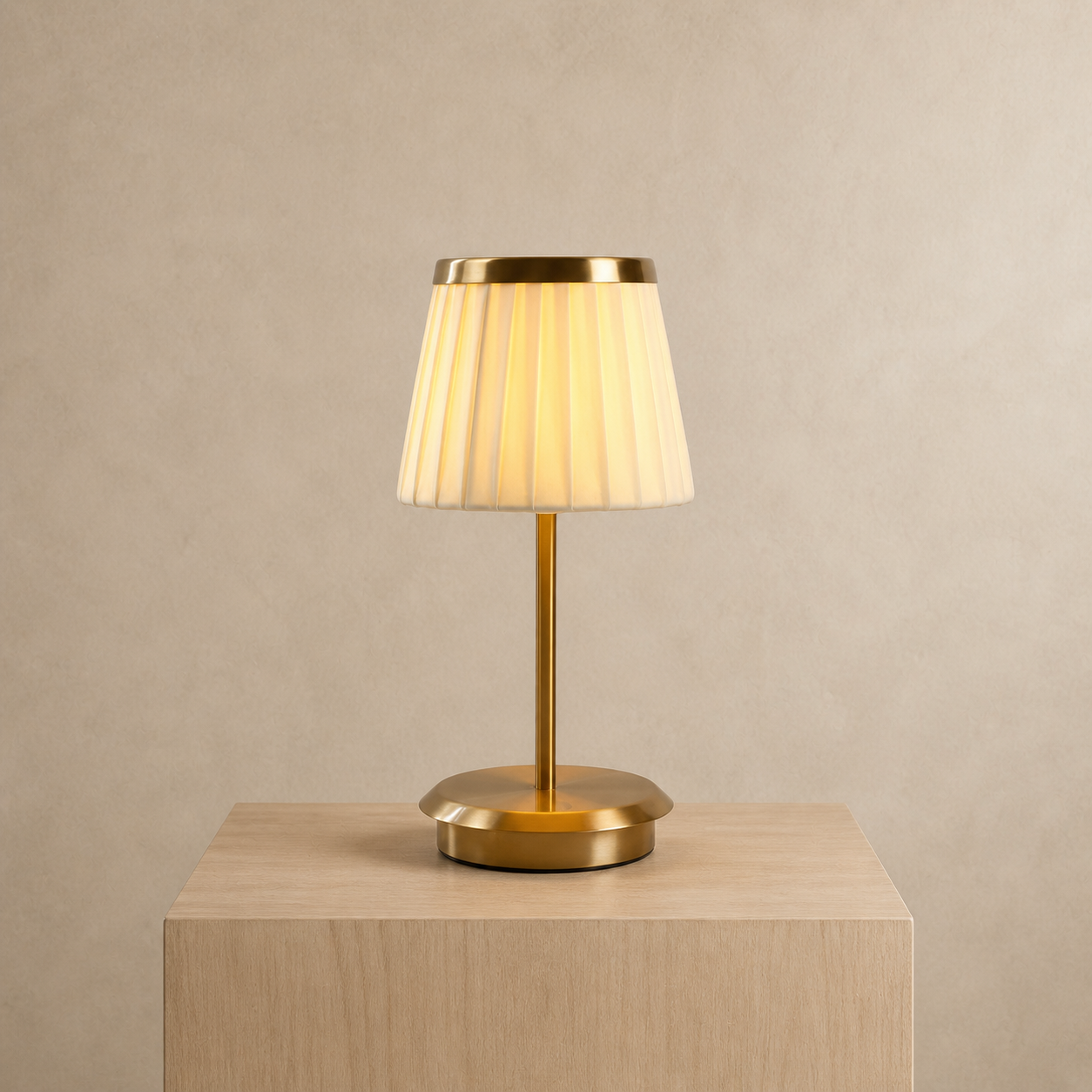 Lampe de Table à Abat-Jour Plissé – Dorélia