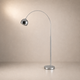 Lampadaire Arc en Métal Chromé - Chromiro