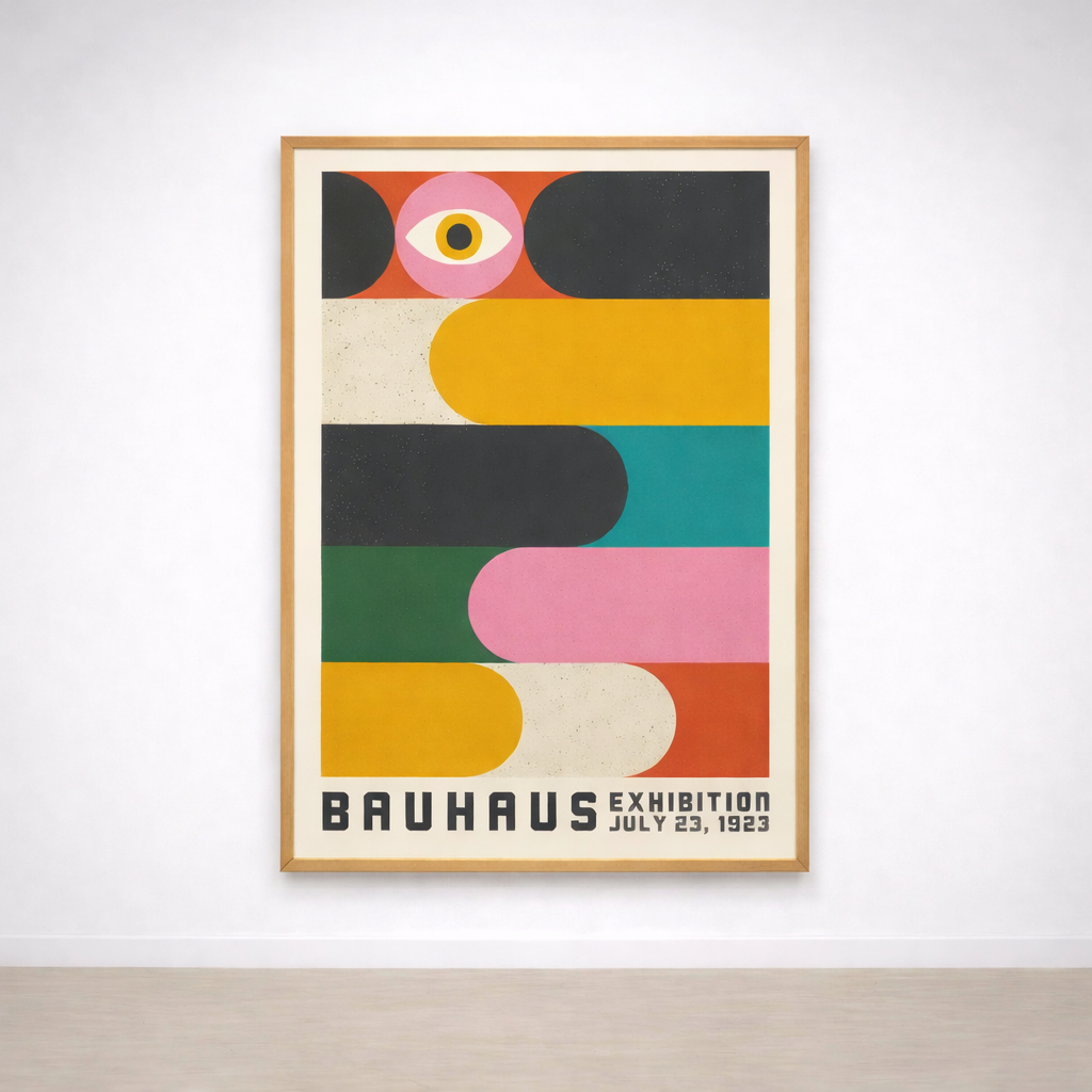 Tableau Bauhaus Pop Chromatique – Affiche Graphique Abstraite
