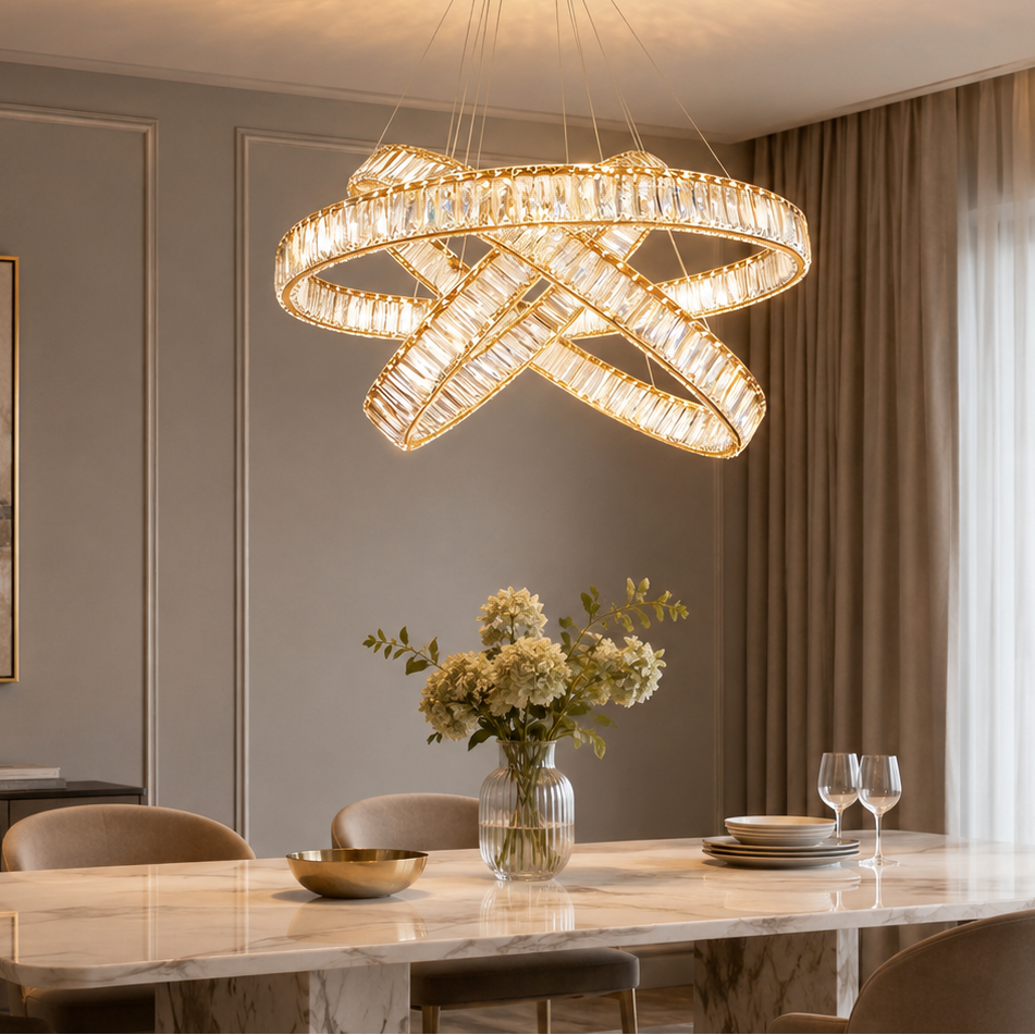 Lustre Suspendu Ruban en Cristal - Orionis