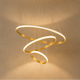 Lustre LED Trois Anneaux Doré - Élyron