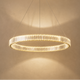 Lustre Double Anneau en Cristal Doré - Veloria