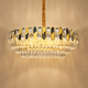 Lustre Cristal Coloré Doré - Prisméa