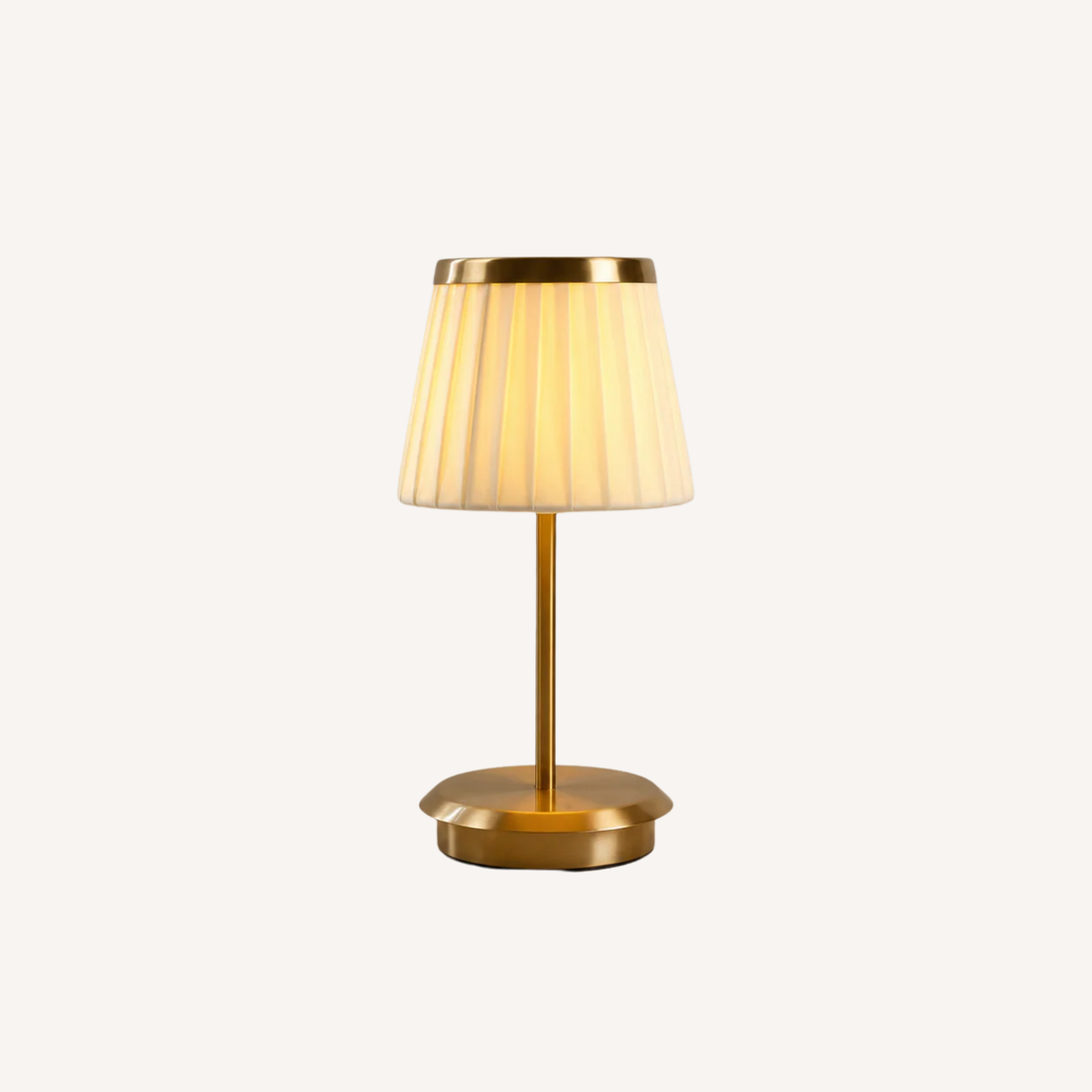 Tischlampe mit Plisseeschirm – Dorélia