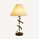 Lampe de Table Spirale LED & Abat-jour Plissé - Hélia