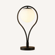Lampe de Table Globe Opalin & Métal Noir - Liora