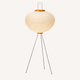 Lampadaire Boule en Papier Plissé Style Japandi - Lumaro