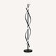 Designer LED Floor Lamp in Black Metal with Intertwined Light Strips – Ondiro