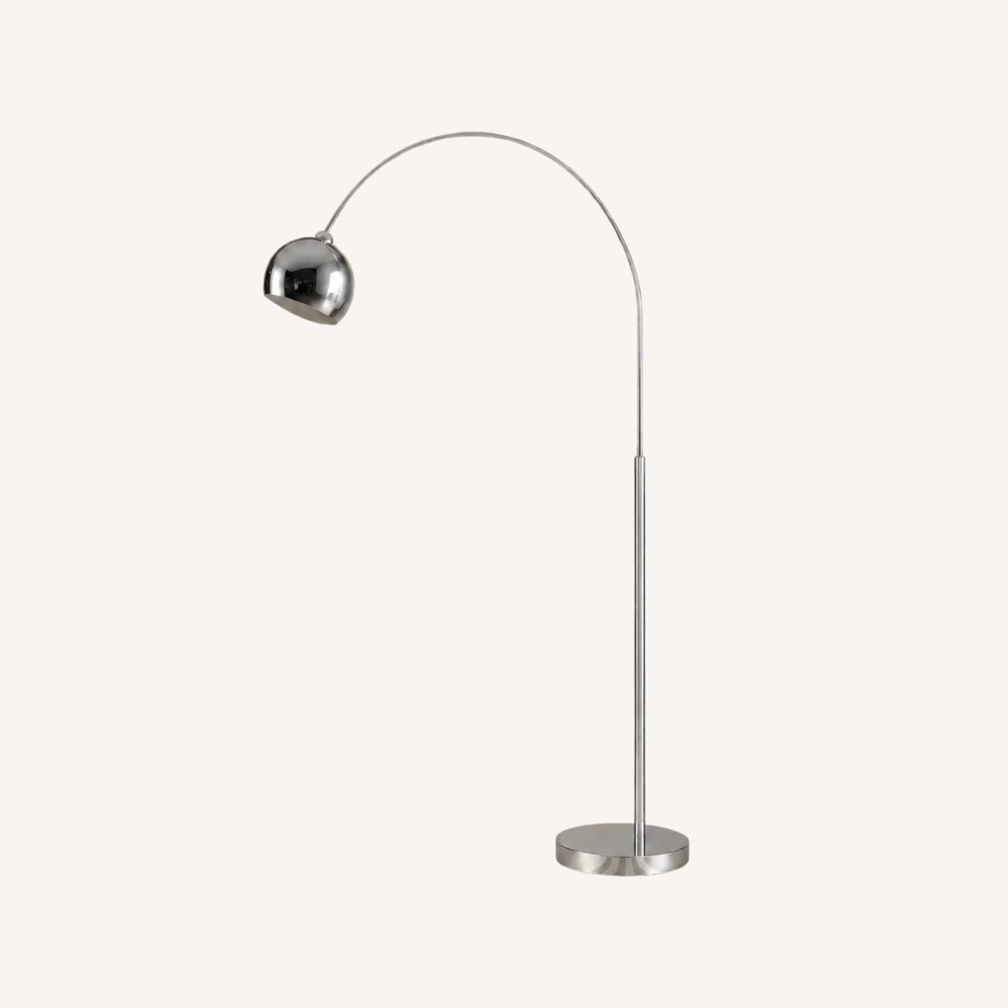 Lampadaire Arc en Métal Chromé - Chromiro
