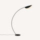 Lampadaire Arc Noir Minimaliste - Noctaro