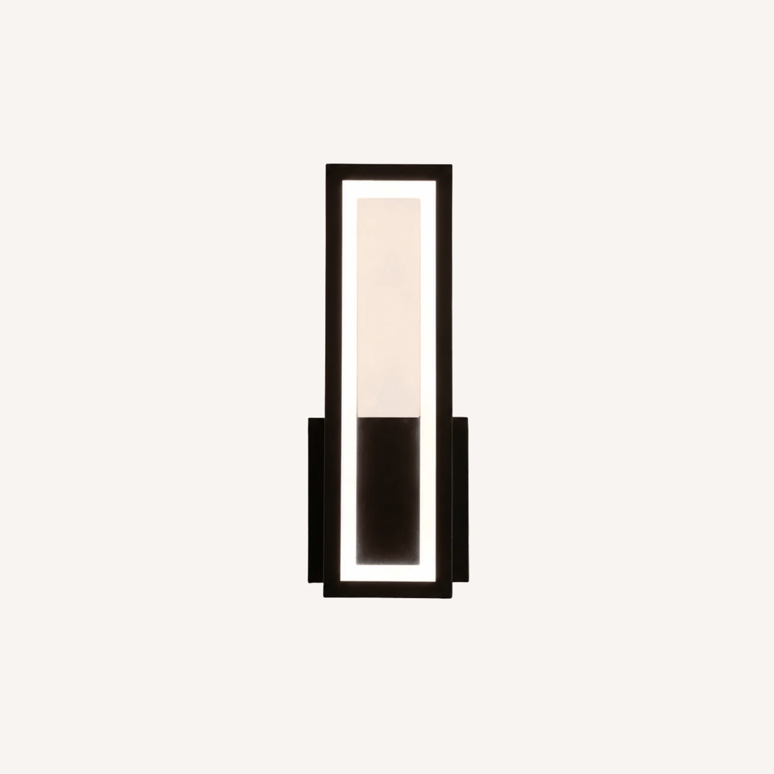 Aplique de pared LED rectangular negro – Linéil