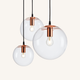 Suspension Boule en Verre Rose Gold ou Noir - Sphéra