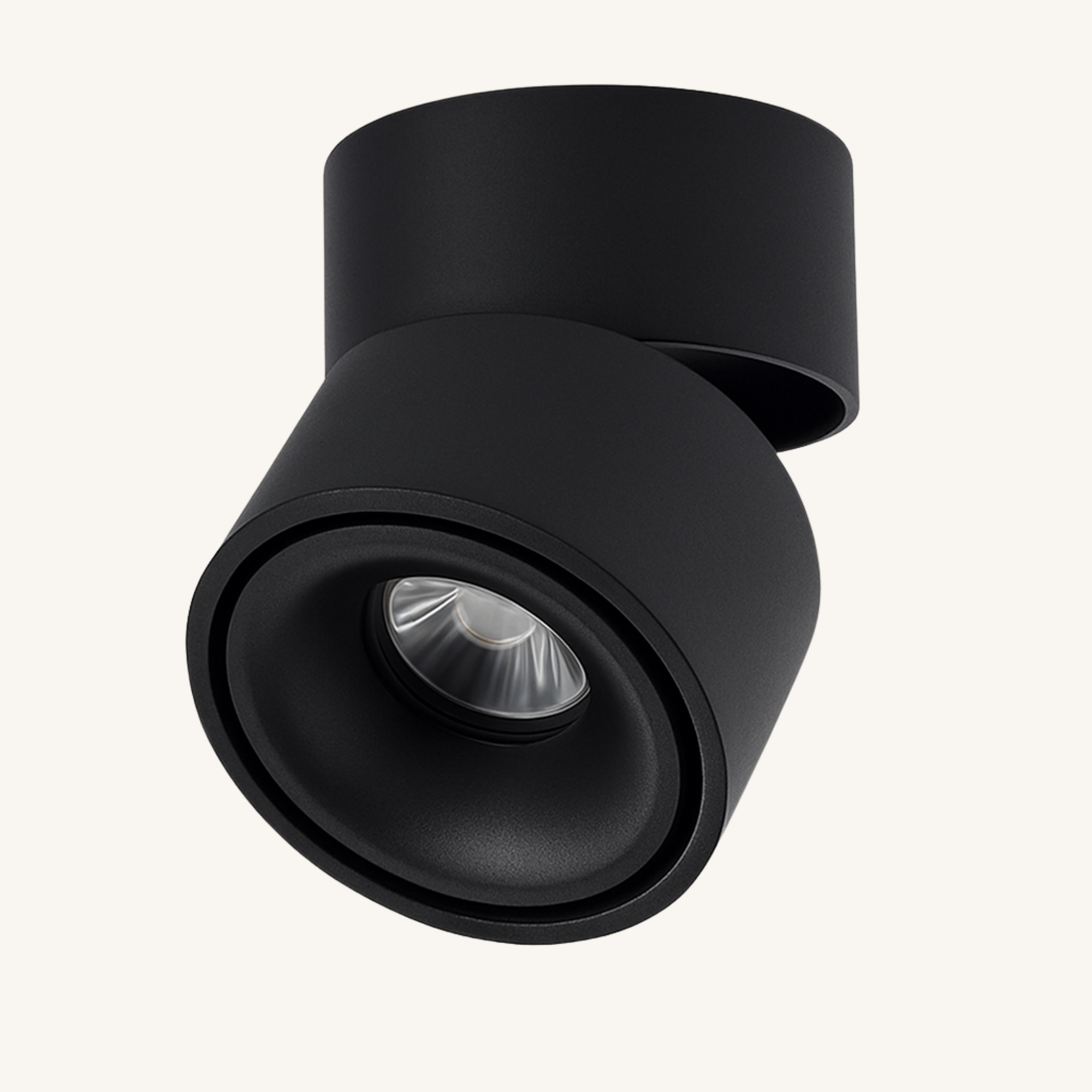 Spot LED Rond Orientable en Saillie Noir, Blanc ou Doré - Nordélis