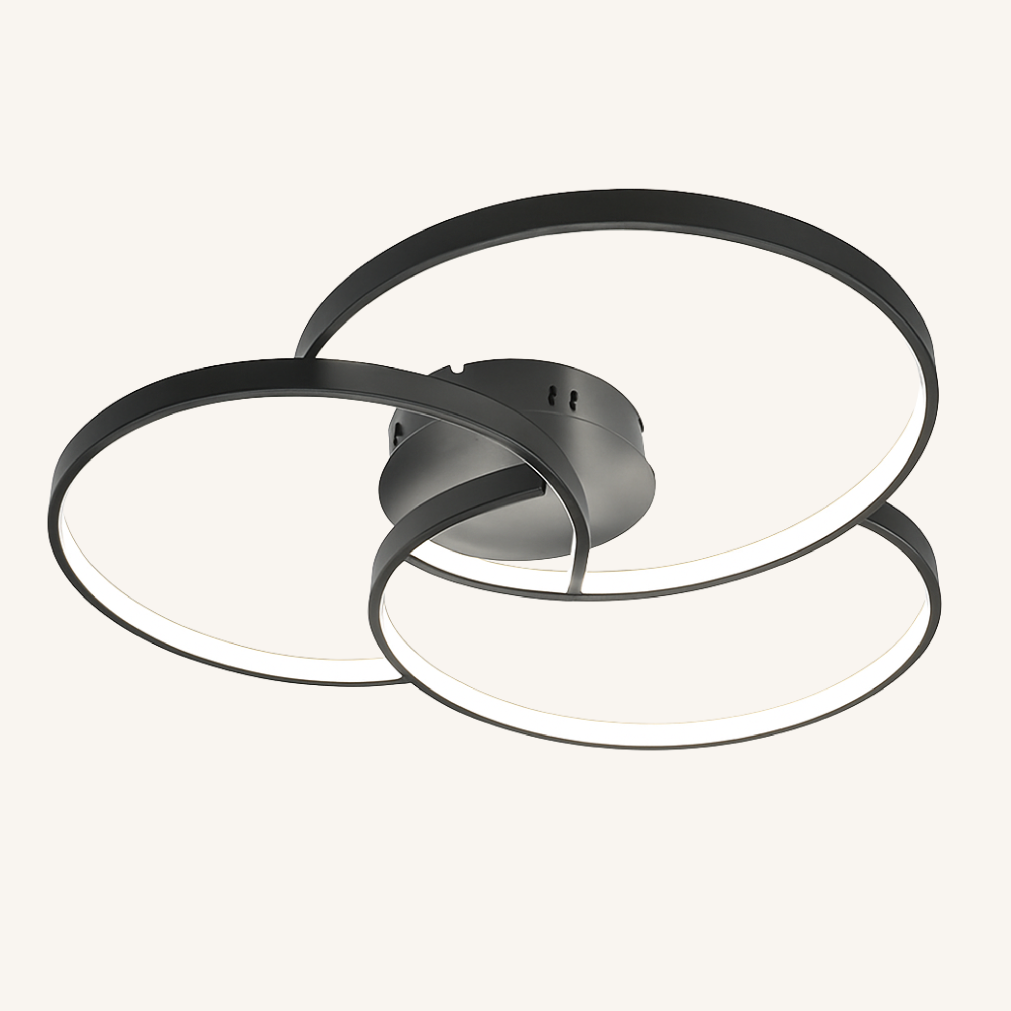 Plafonnier LED Rosace Trois Cercles Dimmable - Rosélis