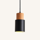 Suspension Cylindrique en Bois et Métal Coloré - Cylia