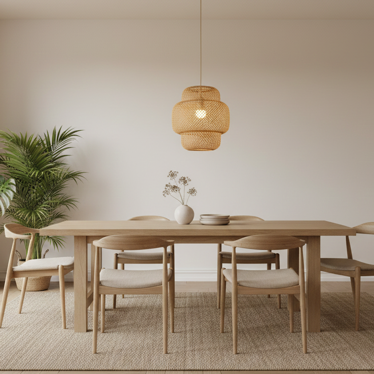 NATURA - Bohemian Rattan Pendant Light