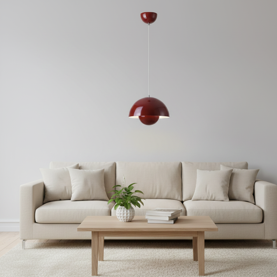 SVALA - Schwarze Pendelleuchte im Halbkugel-Design