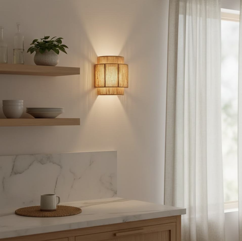 Wandleuchte aus Hanfseil – Natürlicher Stil und handwerkliche Perfektion