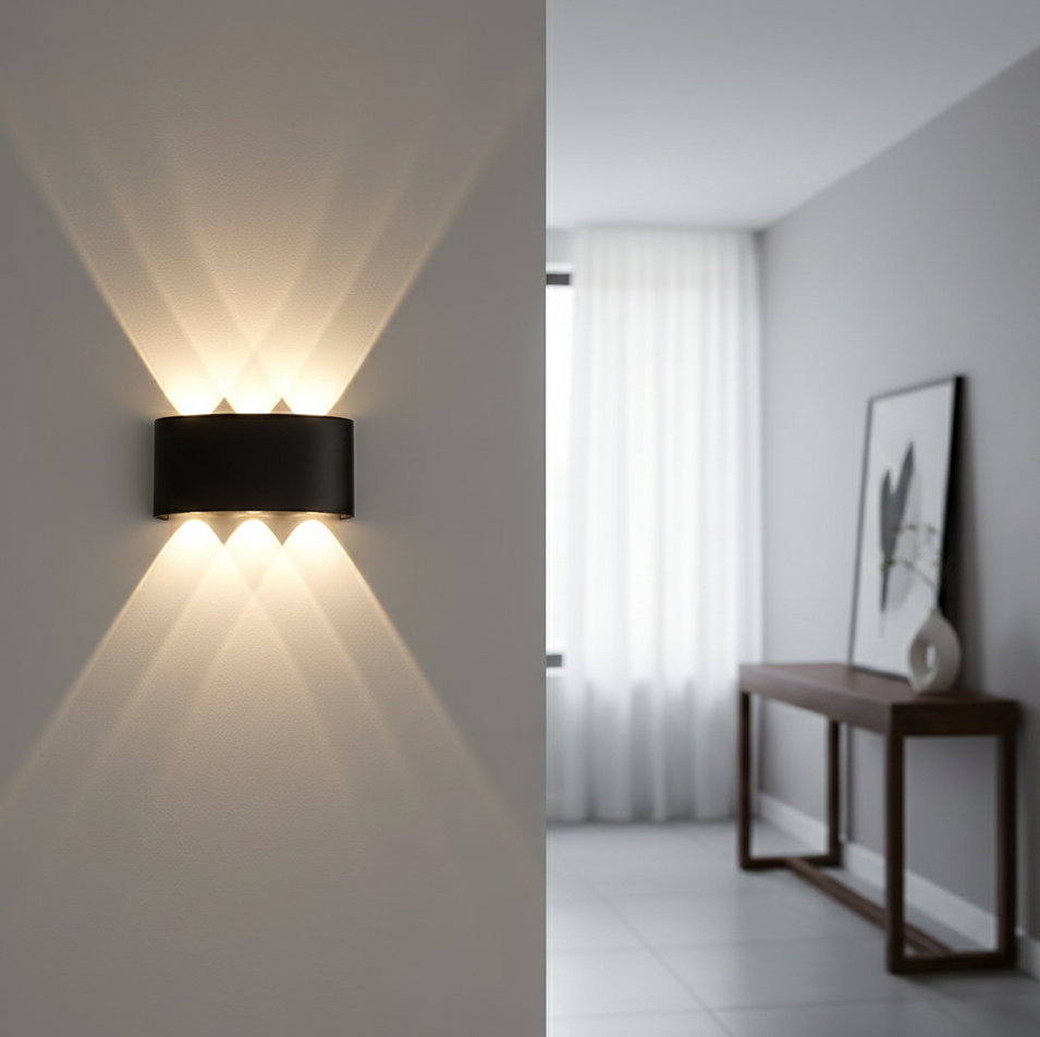 Applique Murale LED Blanc – Éclairage Double Faisceau