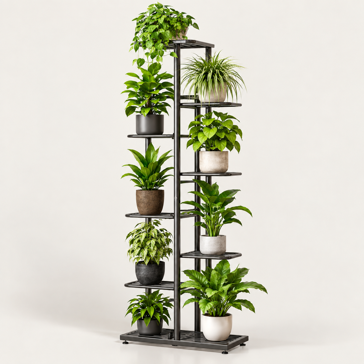 Étagère à Plantes 8 Niveaux sur Roulettes – Structure en Métal