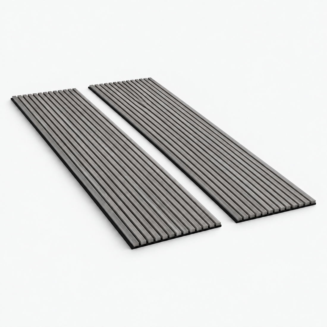 2er-Set Akustikpaneele Eiche klassisch & schwarzer Hintergrund – 110 x 50 x 1,8 cm