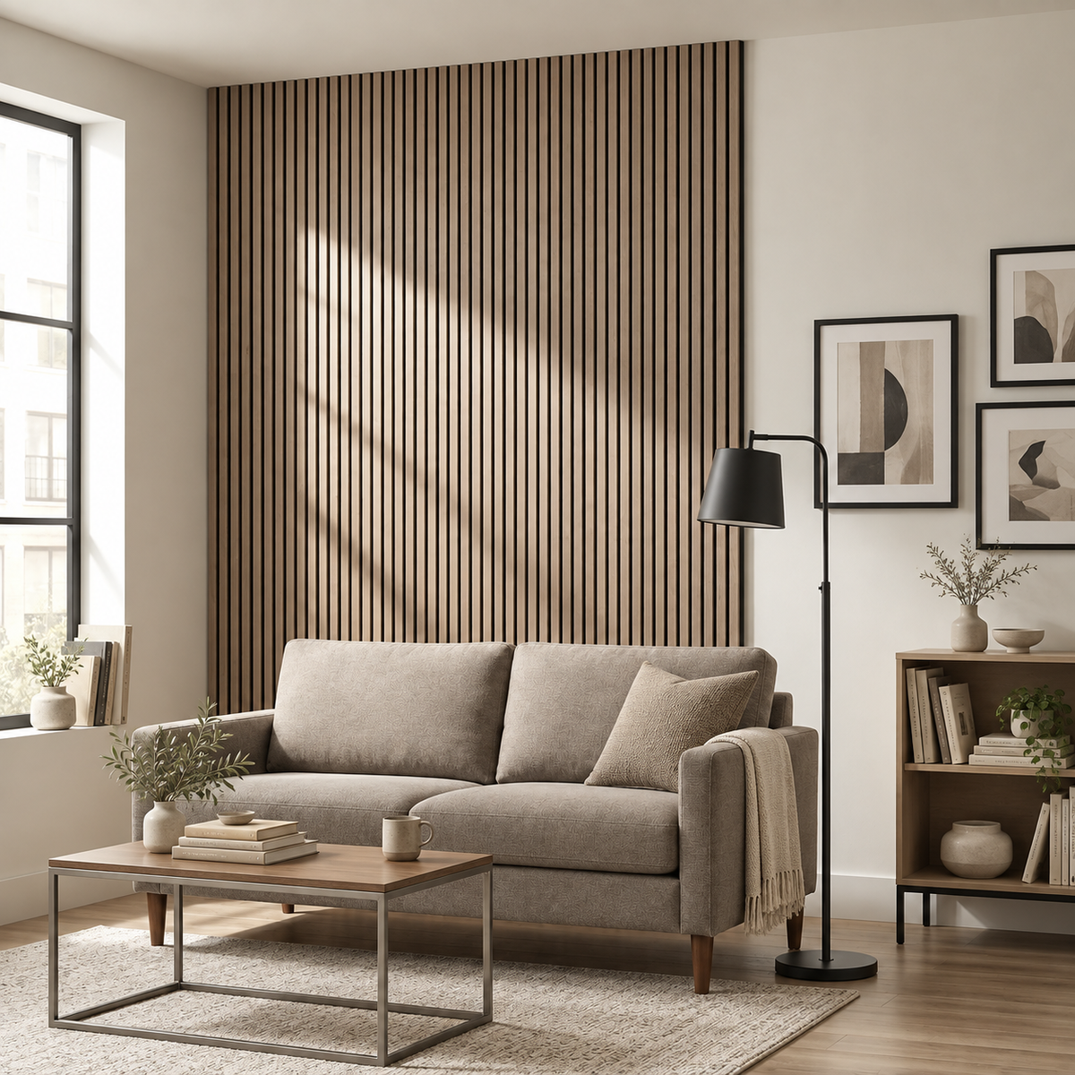 Lot de 2 panneaux acoustiques Pin des Alpes – 110 x 50 x 1,8 cm