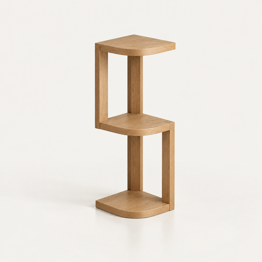 Table de Chevet en Bois 2 Tiroirs – Design Minimaliste et Moderne