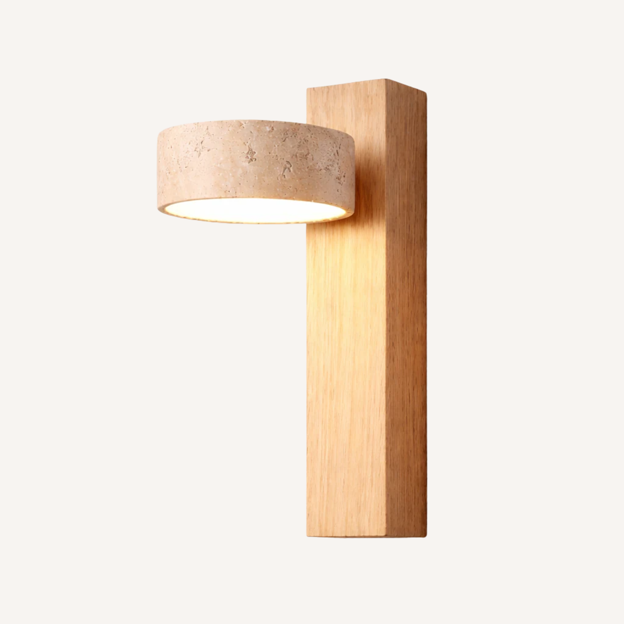 Wooden & Travertine Wall Sconce - Travéil
