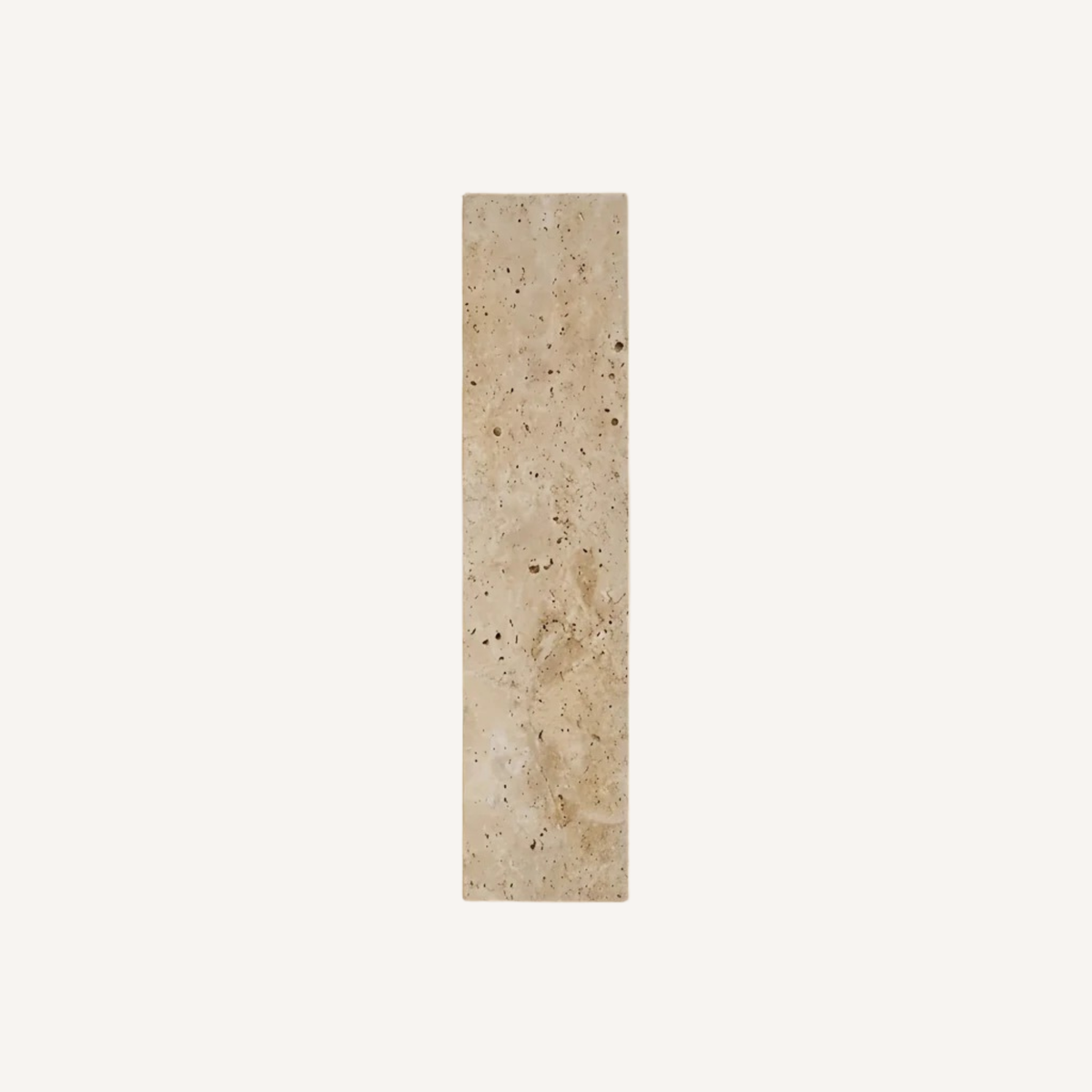 Applique murale extérieure Stélia, plaque rectangulaire en travertin beige