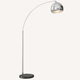 Lampadaire Arc en Métal Chromé - Chromiro