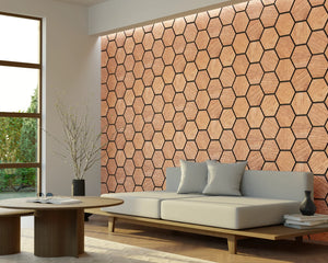 Panneau acoustique hexagonal Rustique