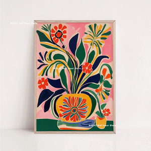 Tableau Architecture Mexicaine Colorée – Fleurs et Ambiance Solaire