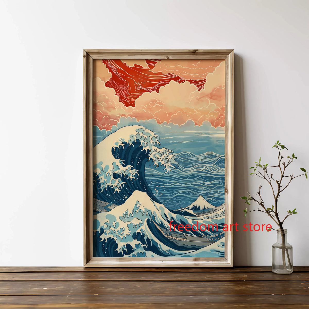 Tableau Bonsaï Japonais Beige – Esprit Zen, Wabi-Sabi et Japandi