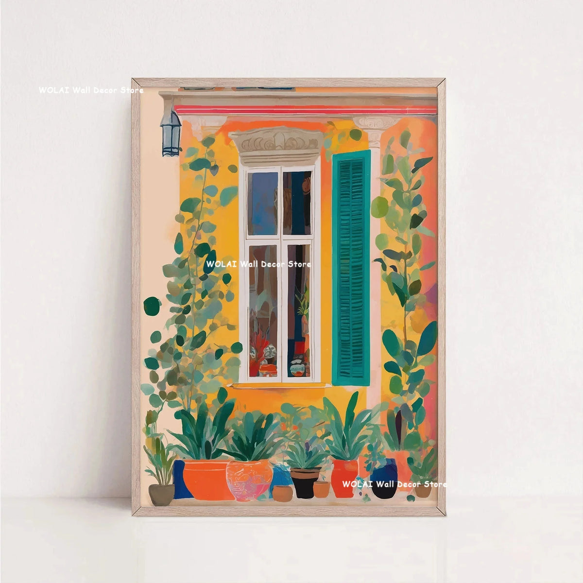Tableau Architecture Mexicaine Colorée – Fleurs et Ambiance Solaire