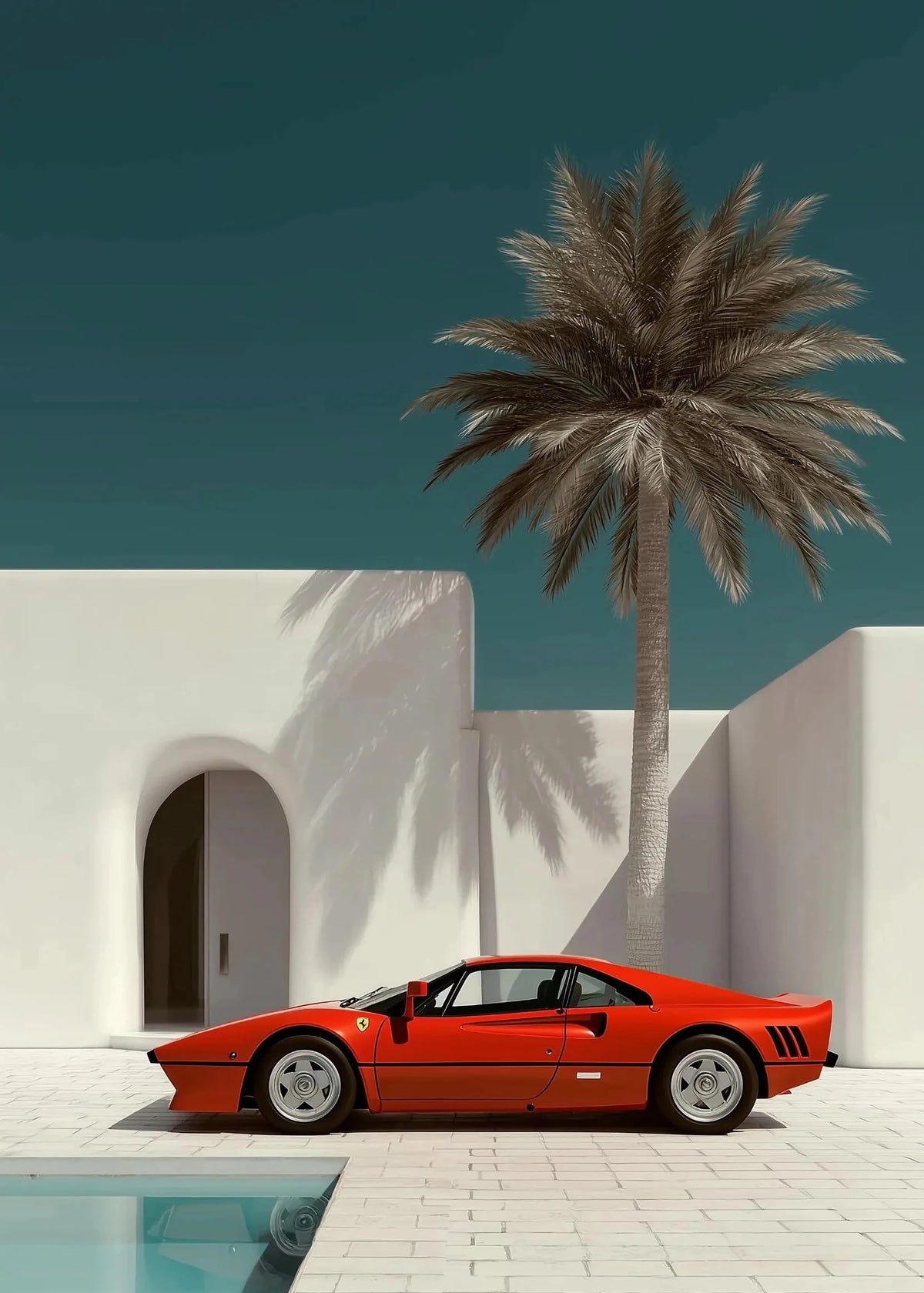 Tableau Voiture de Sport Côte Californienne – Esprit Palm Springs Rétro