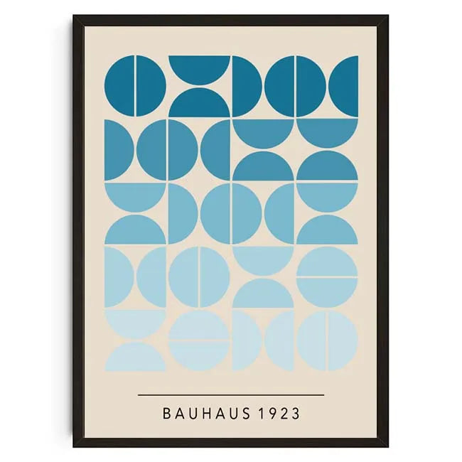 Tableau Géométrique Bauhaus – Formes Modernes et Esprit Mid-Century